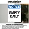 Signmission Empty Daily, 3.5 in W x Rectangle, Vinyl Decal OS-2PACK-NS-D-35-V-12026 - alternate 3
